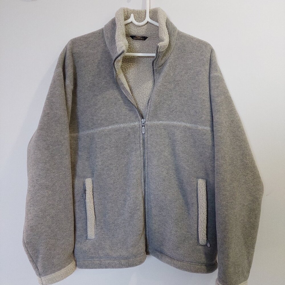 "St Michael" Marks & Spencer Grey Fleece Zip Up & Zip Pocketed Jacket Men's S